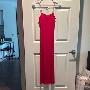 Bright Pink Spaghetti Strap Dress